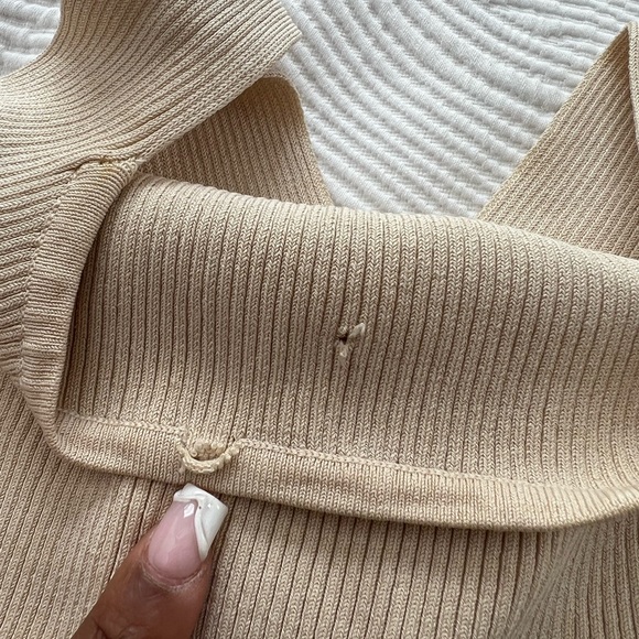 Tan Ribbed Top - Picture 3 of 4